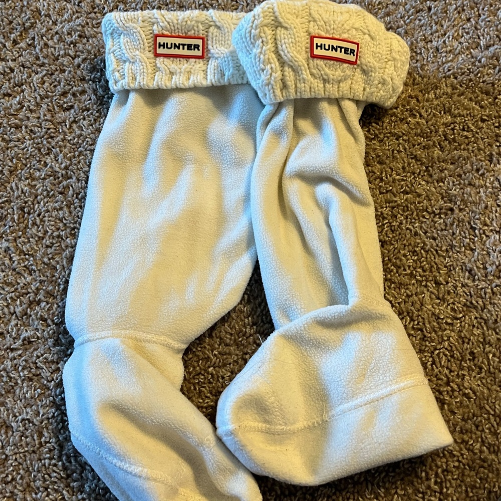 White hunter boot socks